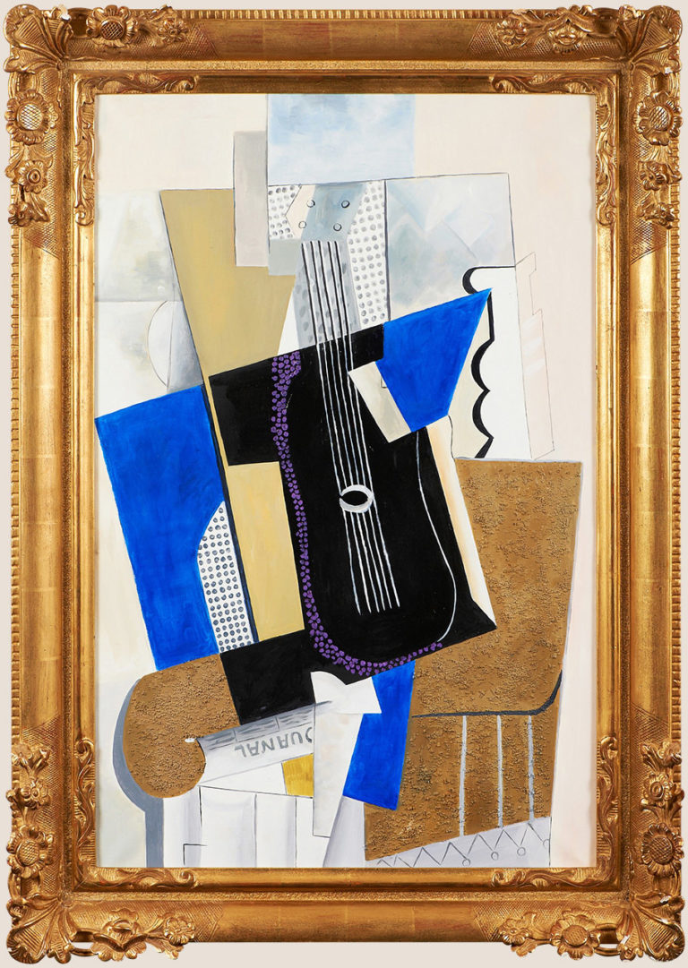Composition cubiste à la guitare D'après Pablo Picasso