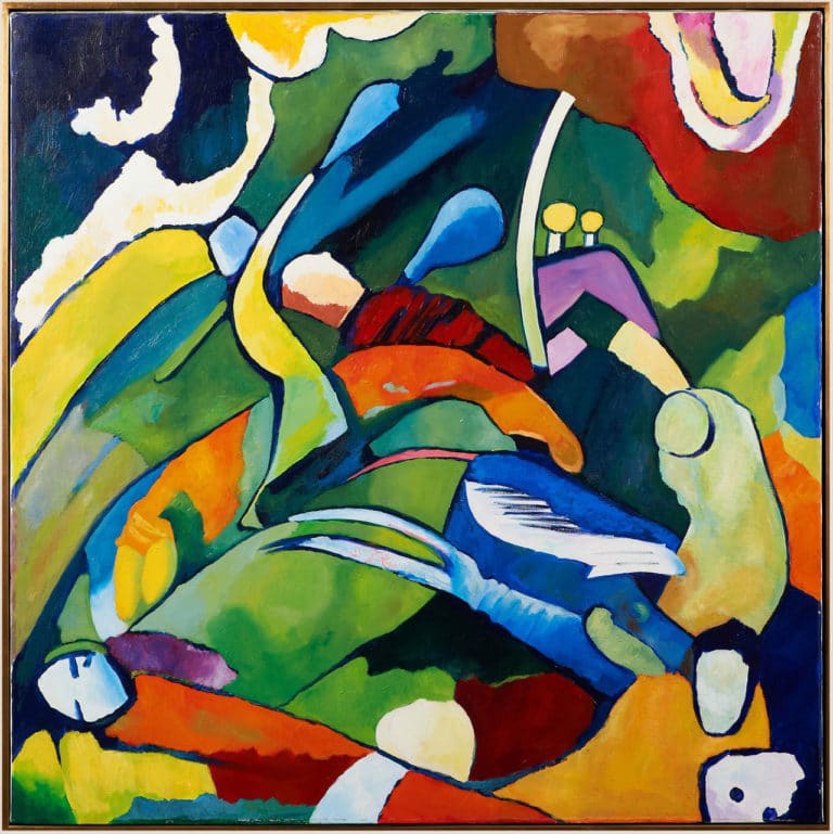Composition avec 3 cavaliers et une sirène D'après Wasily Kandinsky
