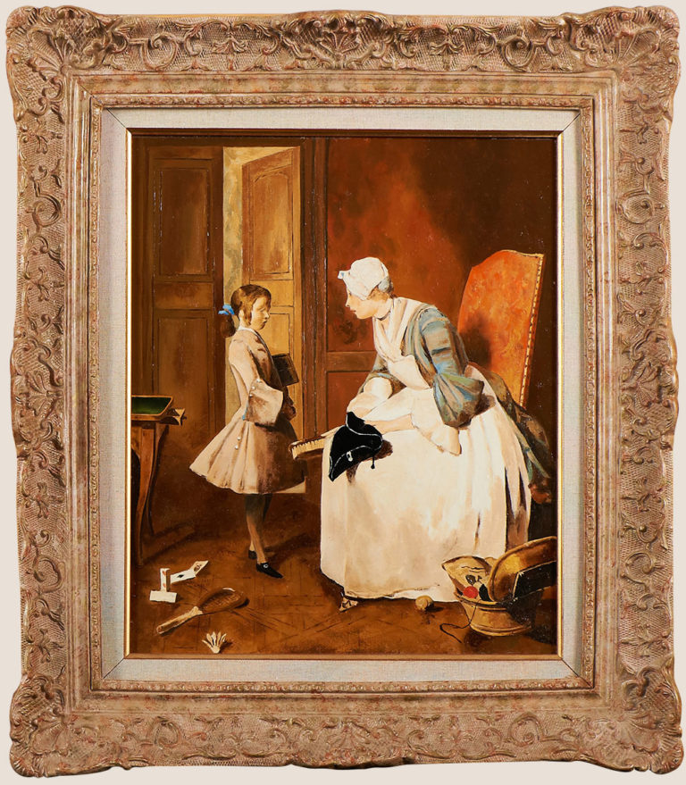 La gouvernante et la mère attentive D'après Jean Baptiste Siméon Chardin